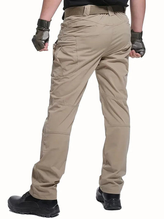 Men's Outdoor Multi Functional Tactical Pants, Multi Pocket Outdoor Hiking Sweatpants, Water-repellent, wear-resistant - MANDOTOS