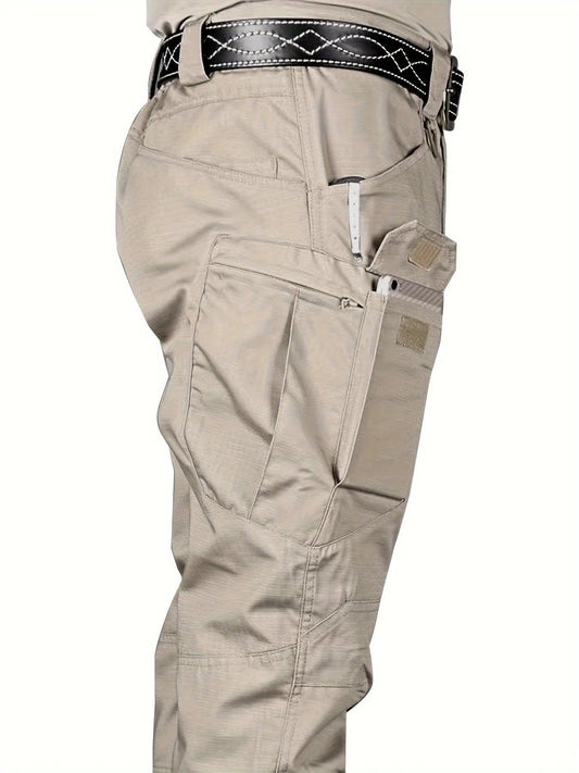Men's Outdoor Multi Functional Tactical Pants, Multi Pocket Outdoor Hiking Sweatpants, Water-repellent, wear-resistant - MANDOTOS