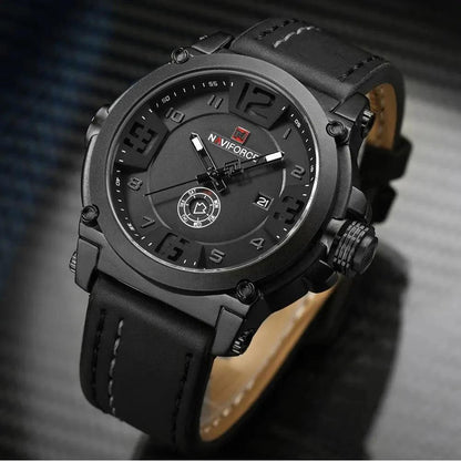 Men's Quartz Watch - Calendar Water Resistant Timepiece - MANDOTOS