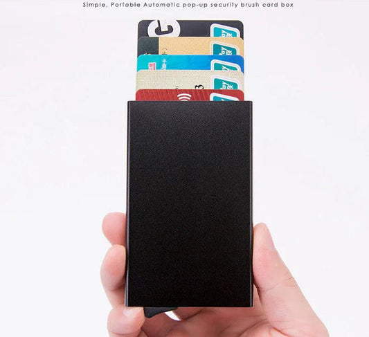 Men's RFID Slim Carbon Fiber Money Clip & Card Holder - MANDOTOS