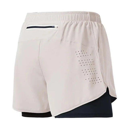 Men's Running Shorts Quick-drying Fitness Black Double Layer Shorts Men New Sport Workout Training Bodybuilding Short Pants - MANDOTOS