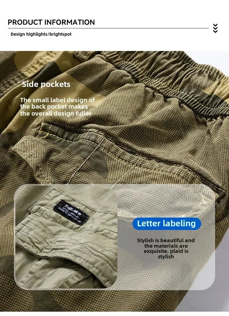 Men's Summer New Camouflage American Street Outdoor Tooling Shorts Stretch Cross-border for Amazon 9383 - MANDOTOS INTERNATIONAL