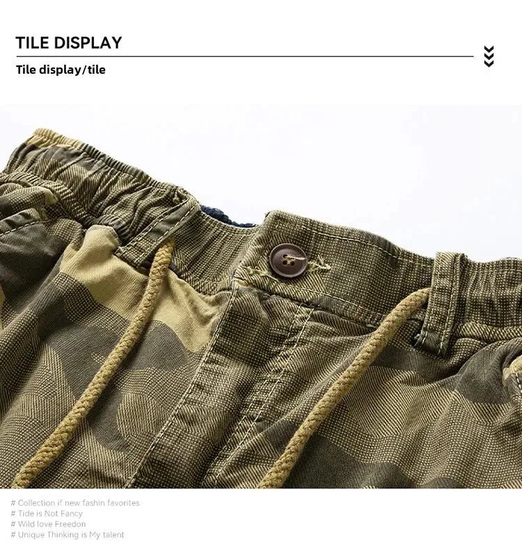 Men's Summer New Camouflage American Street Outdoor Tooling Shorts Stretch Cross-border for Amazon 9383 - MANDOTOS INTERNATIONAL