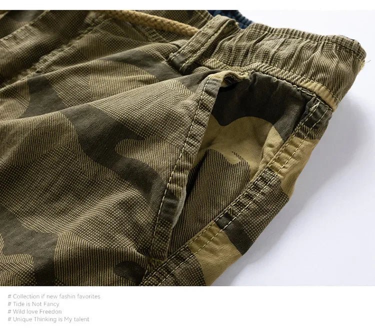 Men's Summer New Camouflage American Street Outdoor Tooling Shorts Stretch Cross-border for Amazon 9383 - MANDOTOS INTERNATIONAL