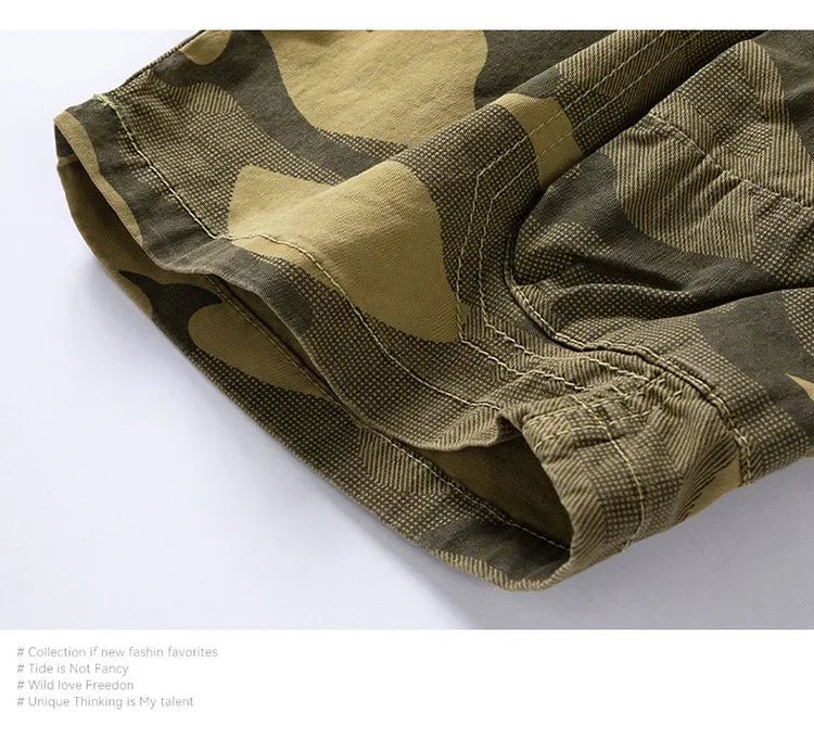 Men's Summer New Camouflage American Street Outdoor Tooling Shorts Stretch Cross-border for Amazon 9383 - MANDOTOS INTERNATIONAL