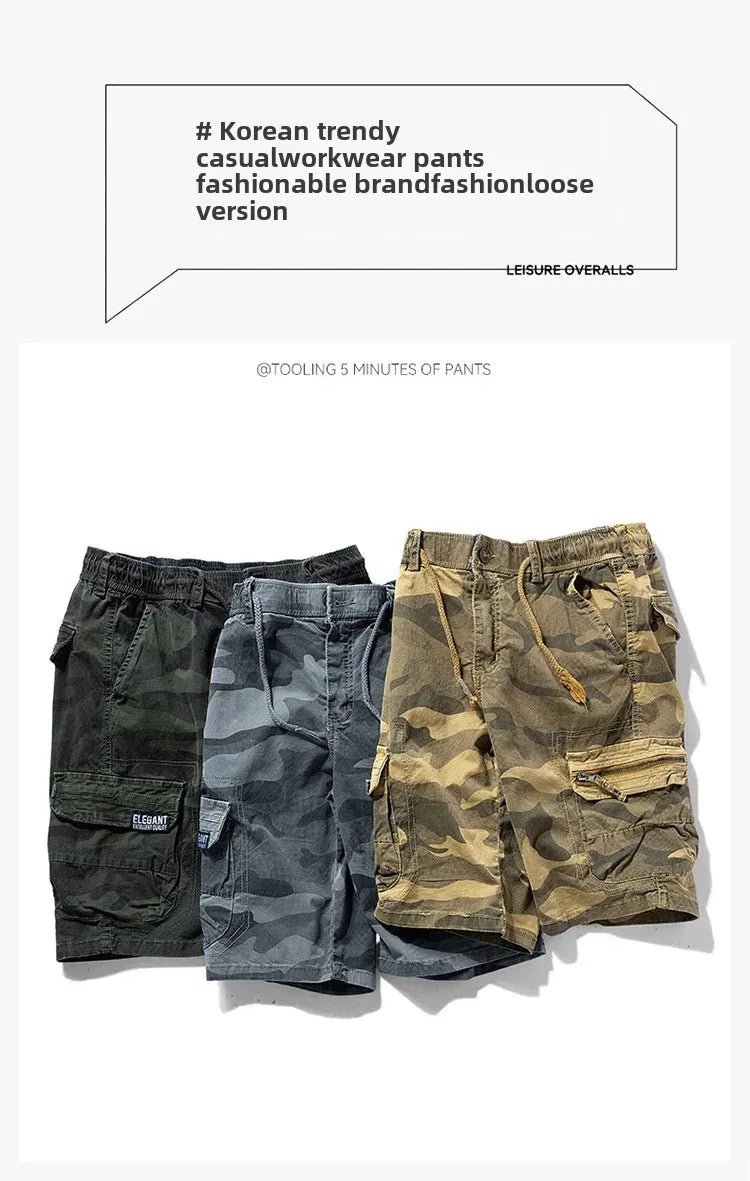 Men's Summer New Camouflage American Street Outdoor Tooling Shorts Stretch Cross-border for Amazon 9383 - MANDOTOS INTERNATIONAL