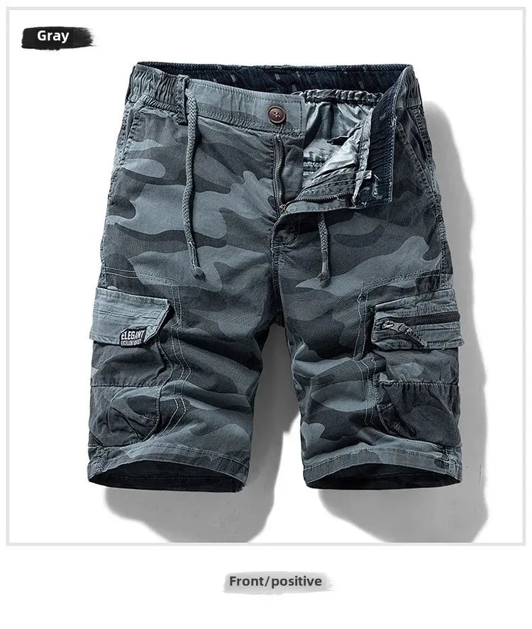 Men's Summer New Camouflage American Street Outdoor Tooling Shorts Stretch Cross-border for Amazon 9383 - MANDOTOS INTERNATIONAL
