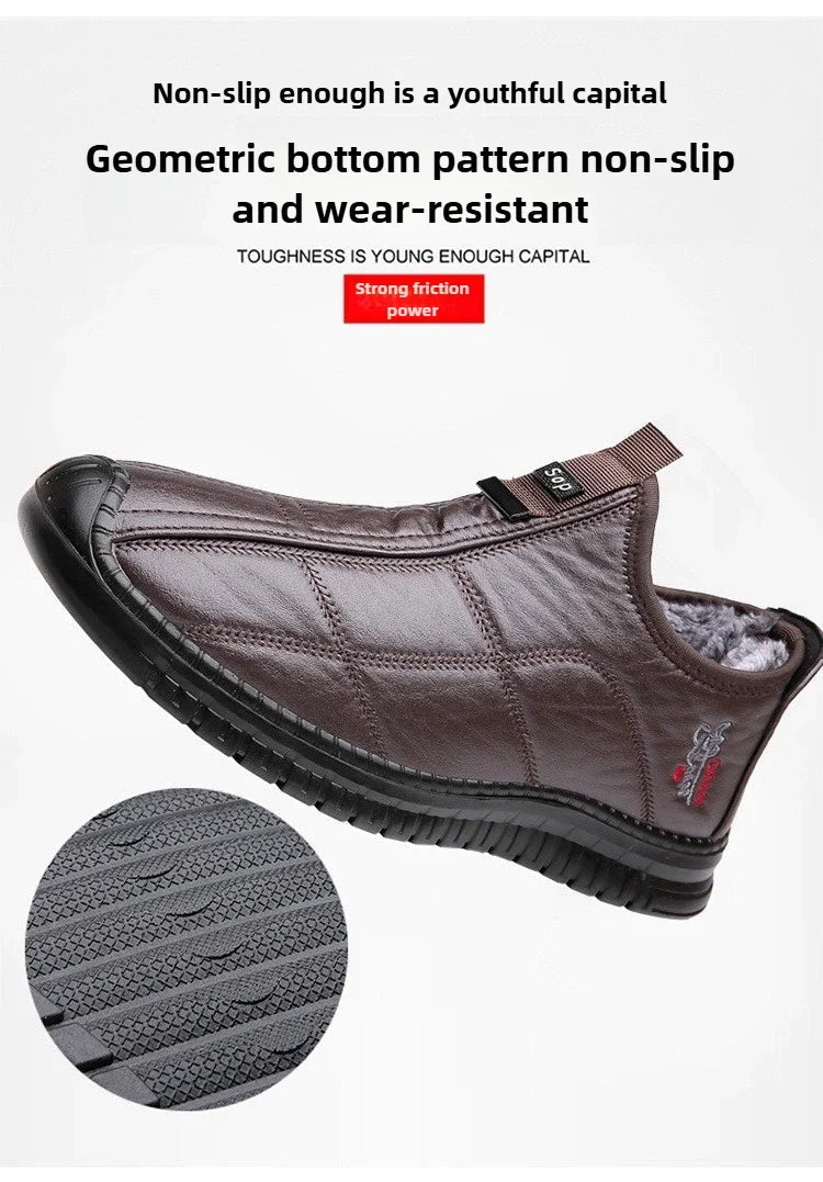 Men's Winter Waterproof Non-slip Boots, Platform Work Shoes 38-48 - MANDOTOS INTERNATIONAL