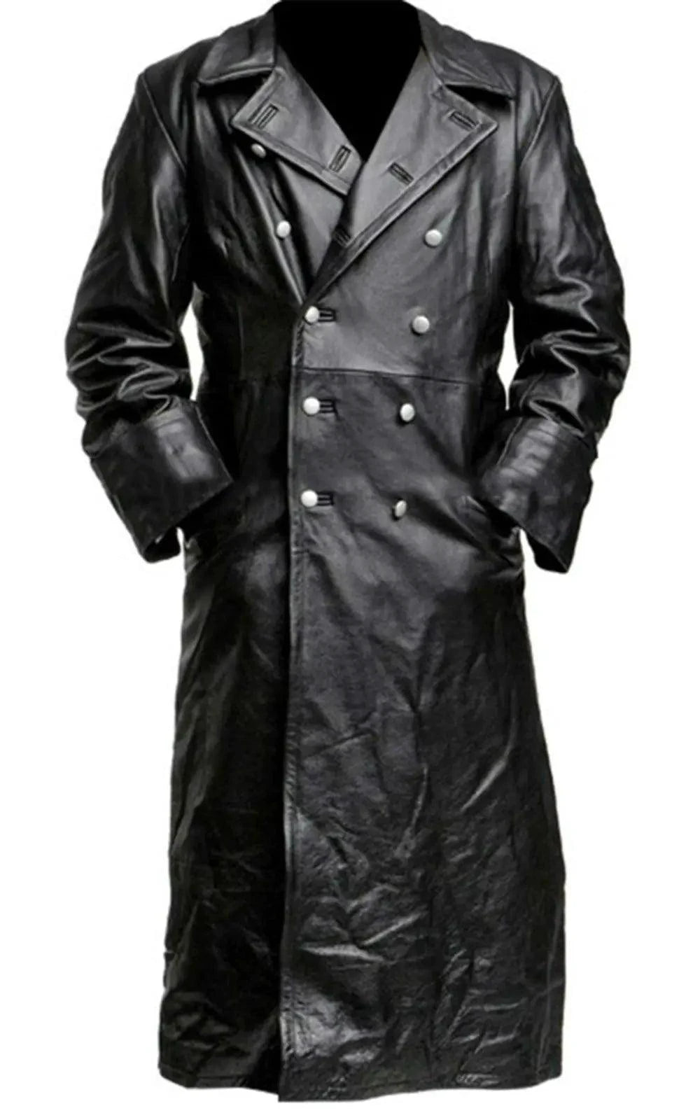 Midnight Leather Trench - MANDOTOS