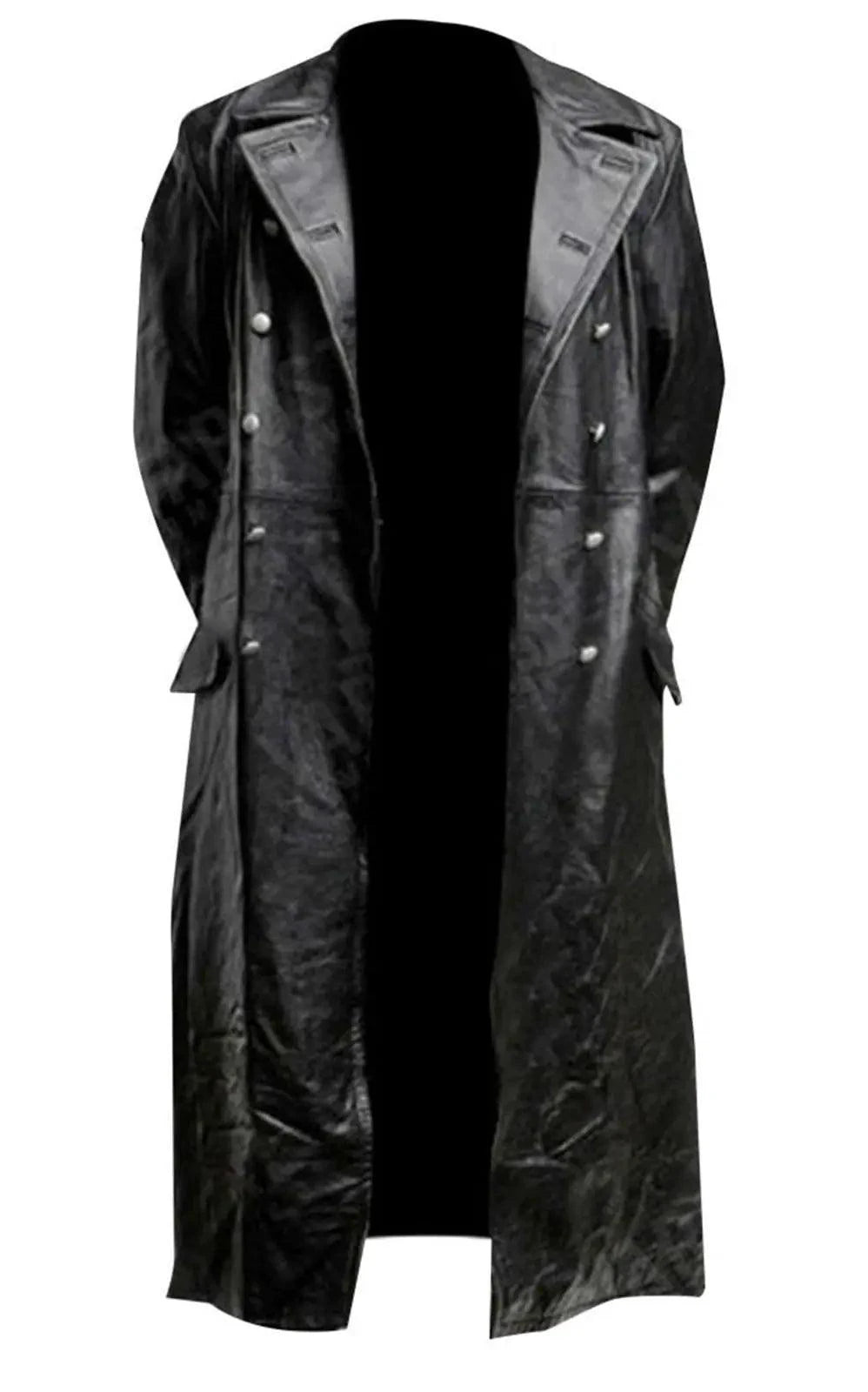 Midnight Leather Trench - MANDOTOS