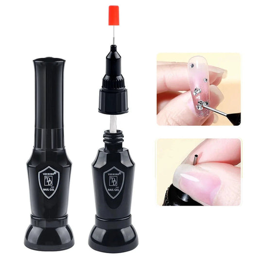 Mandotos 30g Misscheering nail rhinestone glue gel for 3D nail charms, clear adhesive for nail art and decoration.