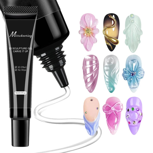 Mandotos 30g nail rhinestone glue gel from Misscheering Official Store, used for 3D nail charms and nail art decoration.
