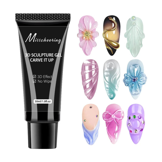 Mandotos 30g Nail Rhinestone Glue Gel by Misscheering Official Store for 3D nail charms and rhinestone adhesion.