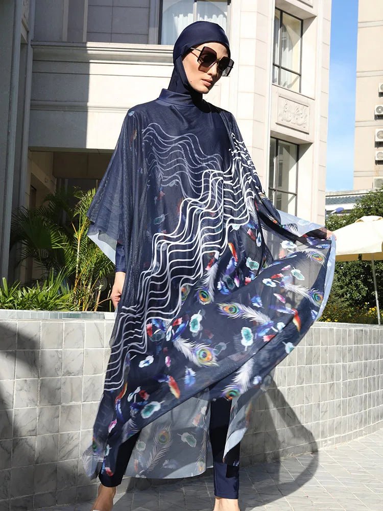 Modest Coverage Muslim Burkini - Stylish & Functional Swimwear for Middle-Aged Women - MANDOTOS INTERNATIONAL