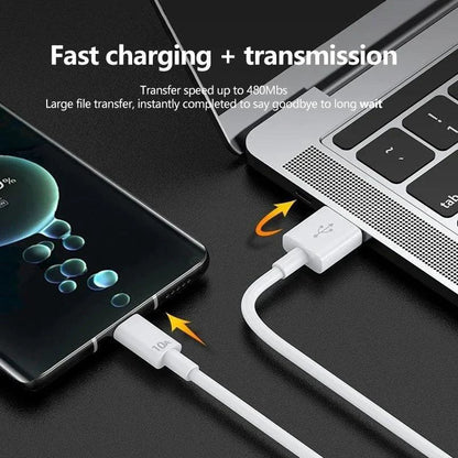 Universal USB Type C Cable - 120W Super Fast Charging for Huawei P40/P30 & Xiaomi Redmi - Available in 0.3/1/1.5/2M - MANDOTOS