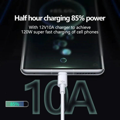 Universal USB Type C Cable - 120W Super Fast Charging for Huawei P40/P30 & Xiaomi Redmi - Available in 0.3/1/1.5/2M - MANDOTOS
