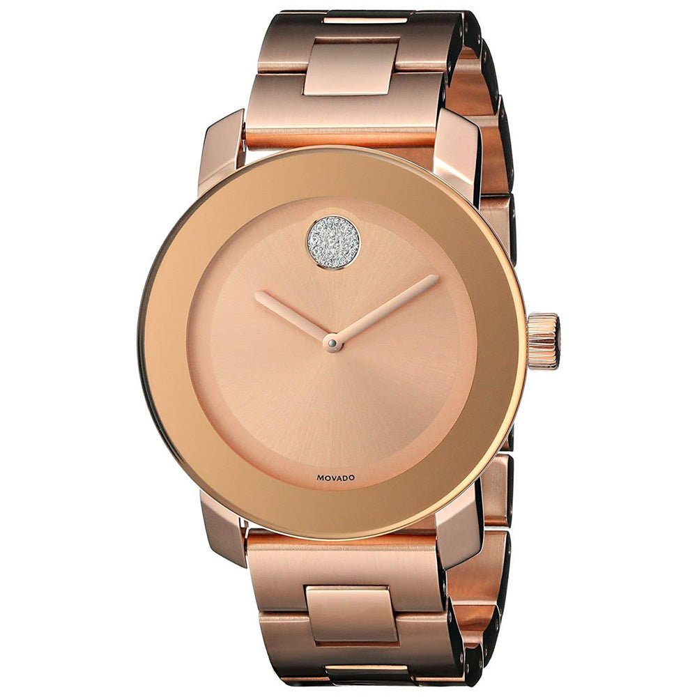 Movado Women's Rose Gold Dial Watch, Quartz Movement, Scratch Resistant K1, Water Resistant 30m - MANDOTOS INTERNATIONALWatches