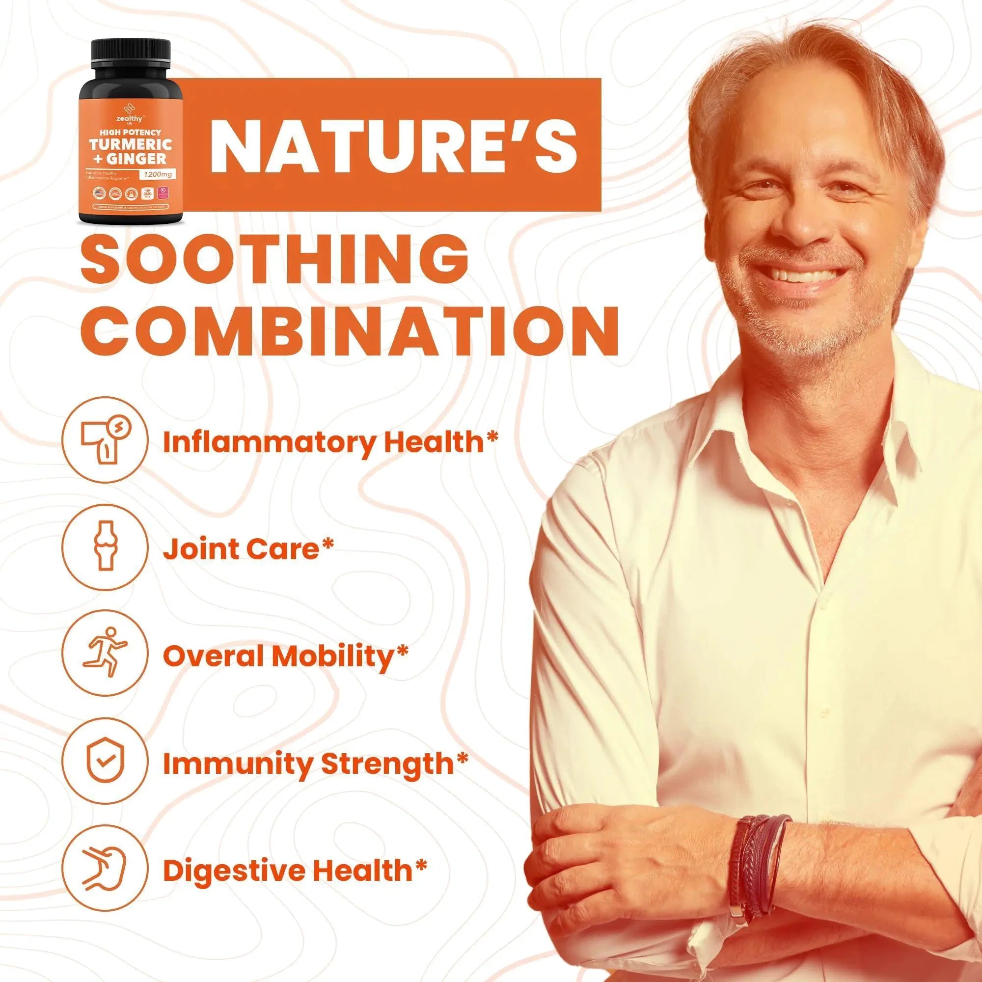 Turmeric & Ginger 1200mg Advanced Joint Support - 180 Caps