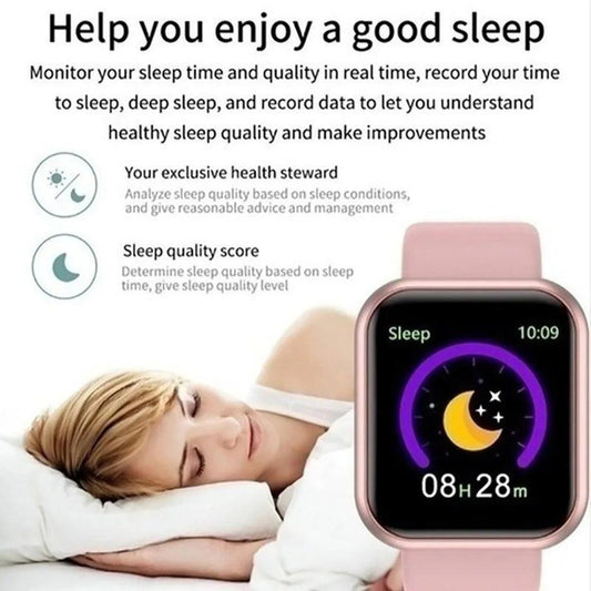 Multifunctional Smart Watch Men Women Bluetooth Connected Phone Music Fitness Sports Bracelet Sleep Monitor Y68 Smartwatch D20 - MANDOTOS