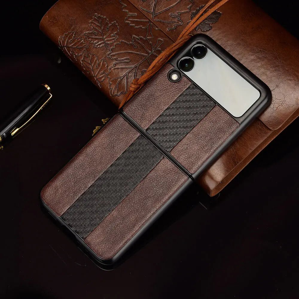 Samsung Z Flip 3 5G Leather Folding Case - MANDOTOS INTERNATIONAL