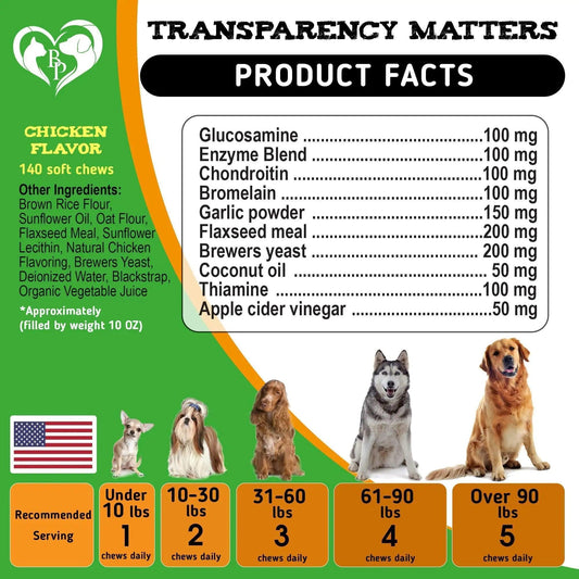 Natural Flea & Tick Defense Chews for Dogs - MANDOTOS