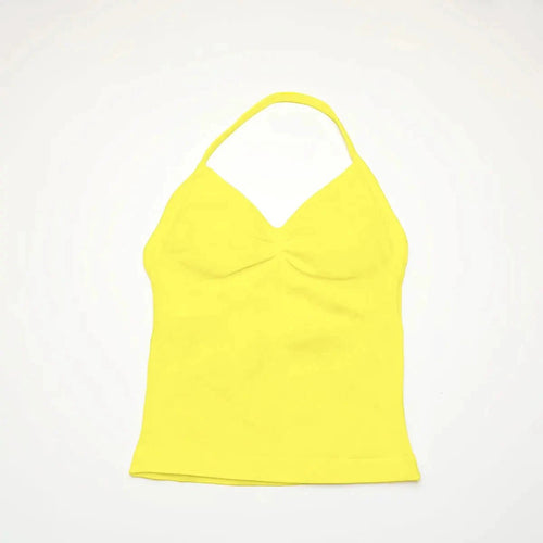 NCLAGEN Impact Longline Strappy Top Sports Yoga Vest Women's Fitness Tank Top Gym Beautiful Open Back Bra Running Workout Halter NCLAGEN Official Store