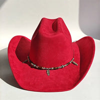 New Big Brim Cowgirl Cowboy Vegan Suede Hat Felt Fedora Hat for Women Men Classic and Fashionable All-match Hat sombrero vaquero - MANDOTOS INTERNATIONAL