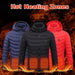 New Heated Jacket Coat USB Electric Jacket Cotton Coat Heater Thermal Clothing Heating Vest Men's Clothes Winter - MANDOTOS