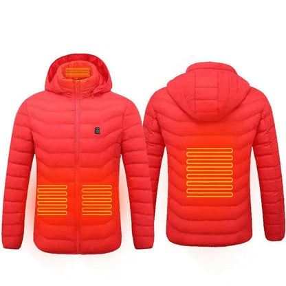 New Heated Jacket Coat USB Electric Jacket Cotton Coat Heater Thermal Clothing Heating Vest Men's Clothes Winter - MANDOTOS