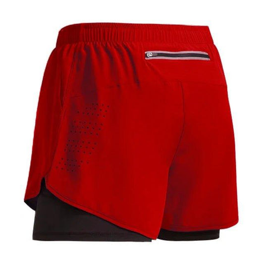 New Men Running Shorts Gym Sports Shorts 2 In 1 Quick Dry Workout Training Gym Fitness Jogging Short Pants Summer Men Shorts - MANDOTOS