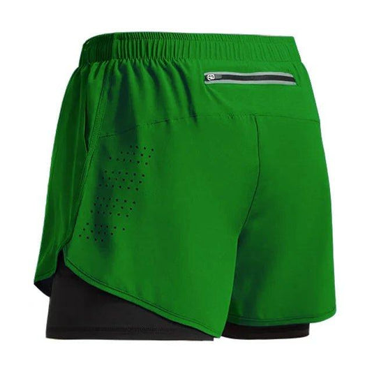 New Men Running Shorts Gym Sports Shorts 2 In 1 Quick Dry Workout Training Gym Fitness Jogging Short Pants Summer Men Shorts - MANDOTOS