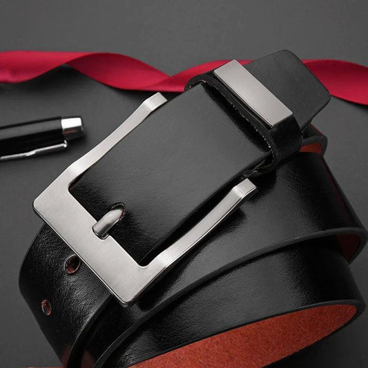 New Men's Cow Leather Belts Luxury Strap Male Belts For Fashion Classice Vintage Pin Buckle High Quality Designer Belt Plus Size - MANDOTOS