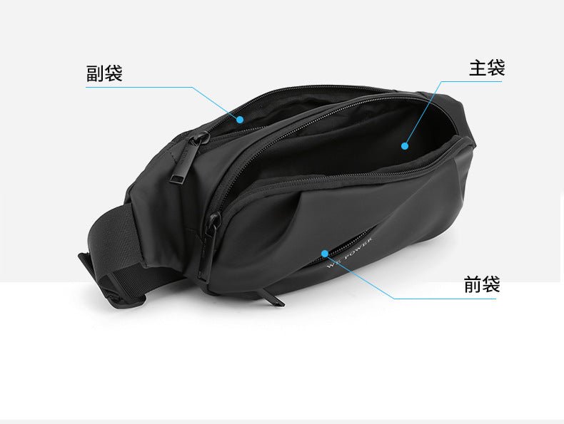 New Men's Multifunctional Waist Bag Water-repellent Casual Sports Chest Bag Outdoor Cycling Bag Fashionable Brand Crossbody Bag - MANDOTOS INTERNATIONAL