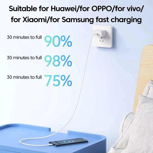 NNBILI 3Pcs Universal 120W 10A Fast Charger PD Dual Type C Quick Charging Cable Data Wire Cord For iPhone 15 16 Samsung HUAWEI - MANDOTOS