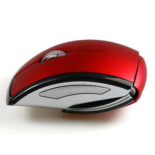 Wireless foldable mouse with compact design, black finish, and ergonomic shape for easy portability and comfortable use.
