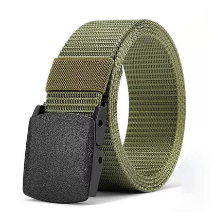 Nylon Military Tactical Men Belt 2 Pack Webbing Canvas Outdoor Web Belt with Plastic Buckle gift for Men - MANDOTOS