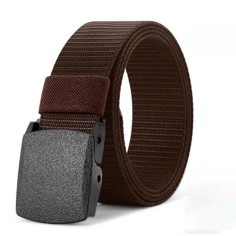 Nylon Military Tactical Men Belt 2 Pack Webbing Canvas Outdoor Web Belt with Plastic Buckle gift for Men - MANDOTOS