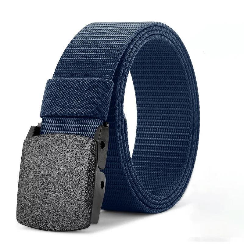 Nylon Military Tactical Men Belt 2 Pack Webbing Canvas Outdoor Web Belt with Plastic Buckle gift for Men - MANDOTOS