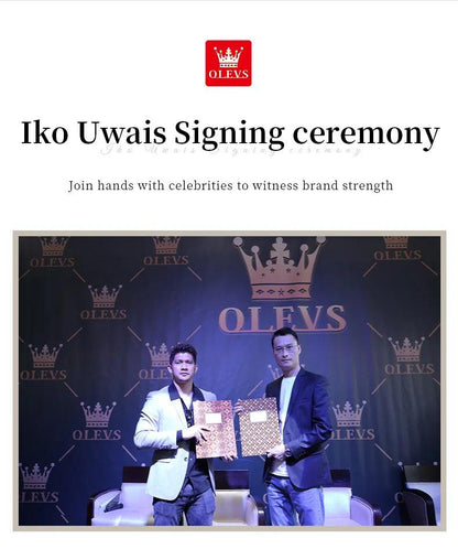 OLEVS Lxuxry Brand Gold Men's Watches Full Skeleton Stainless steel Chronograph Wristwatch Waterproof Luminous Quartz Watch Men - MANDOTOS