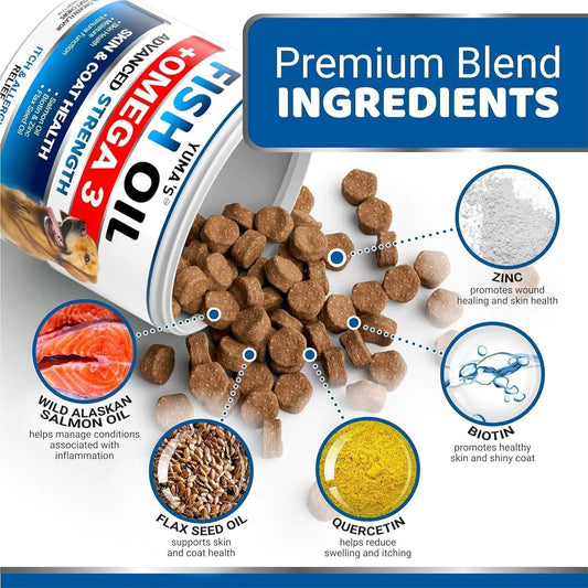 Omega 3 Chewables for Dog Coat & Skin Health - MANDOTOS