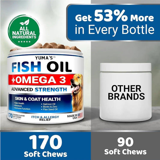 Omega 3 Chewables for Dog Coat & Skin Health - MANDOTOS