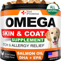 Omega 3 Dog Coat Enhancer Soft Chews 120 Count - MANDOTOS