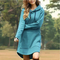 Ladies' Hoodie Dress with Pockets - MANDOTOS INTERNATIONAL