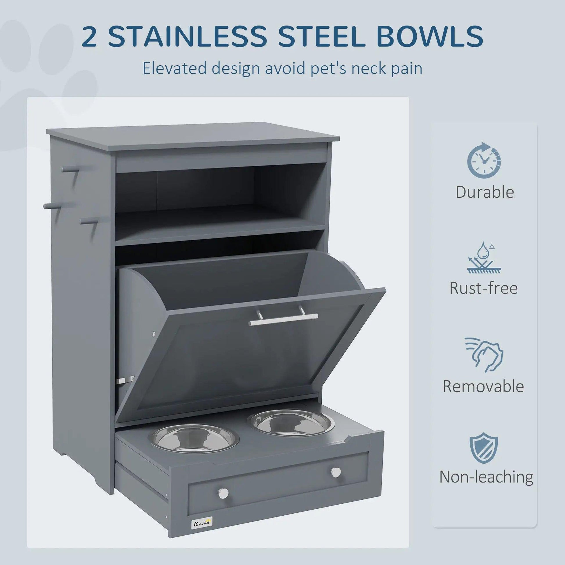 PawHut Deluxe Pet Feeding Station - MANDOTOS
