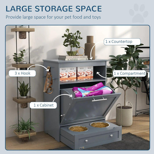 PawHut Deluxe Pet Feeding Station - MANDOTOS