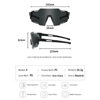 PC Cycling Sunglasses with Adjustable Nose Clip UV400 Bike Glasses Windproof Sports Sunglasses Bicycle Glasses Accessory - MANDOTOS INTERNATIONAL