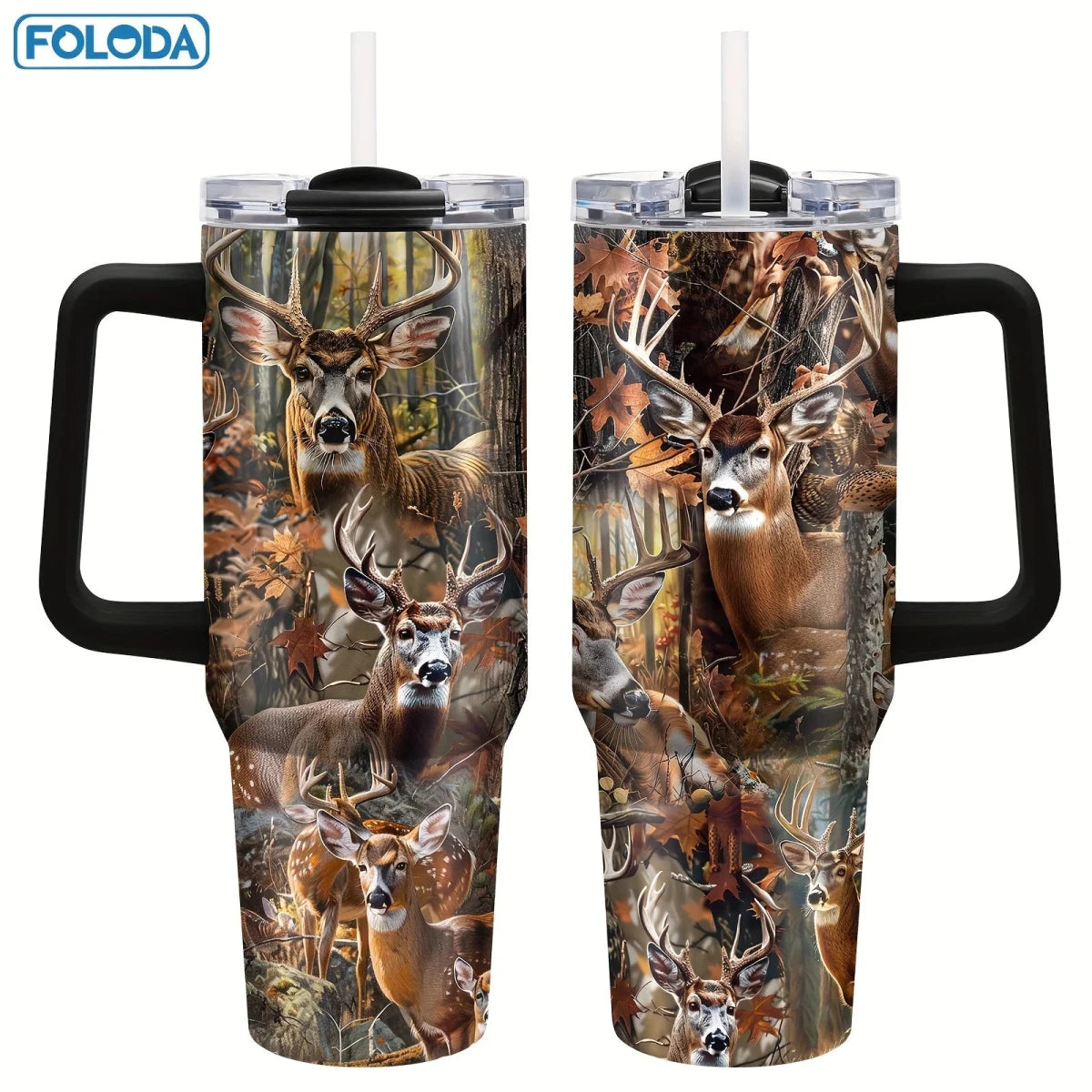Personalized 40oz Steel Vacuum Tumbler with Handle - MANDOTOS INTERNATIONAL