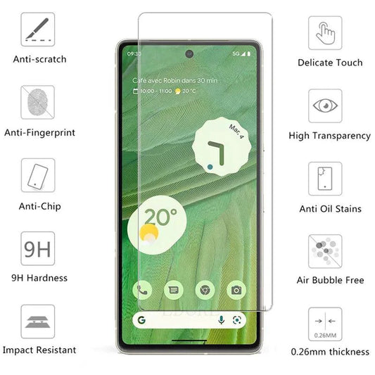PixelGuard 4-Pack Tempered Glass Screen Protectors - 9H Impact Protection for Google Pixel 9, 8 Pro, 7, 6, 5, 4A, & More - MANDOTOS