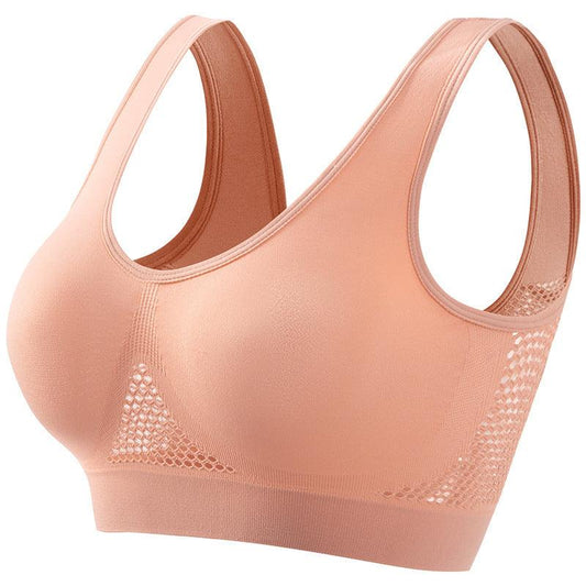 Plus Size Women's Small Chest Push-up Workout Running Yoga - MANDOTOS