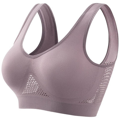 Plus Size Women's Small Chest Push-up Workout Running Yoga - MANDOTOS